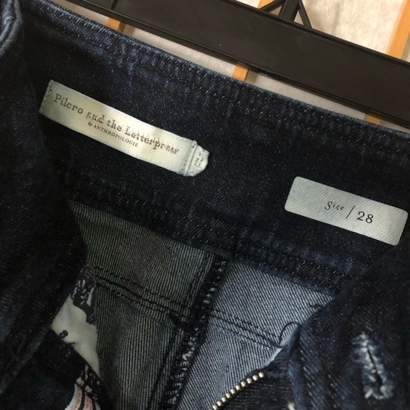 High Rise, Dark Wash, Straight leg Jeans, Anthro Pilcro and the Letterpress - Picture 6 of 11